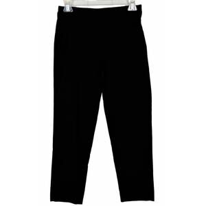 Lynn Ritchie Silver Black Tummy Control Stretchy Pull On Capri Pants Sz Small